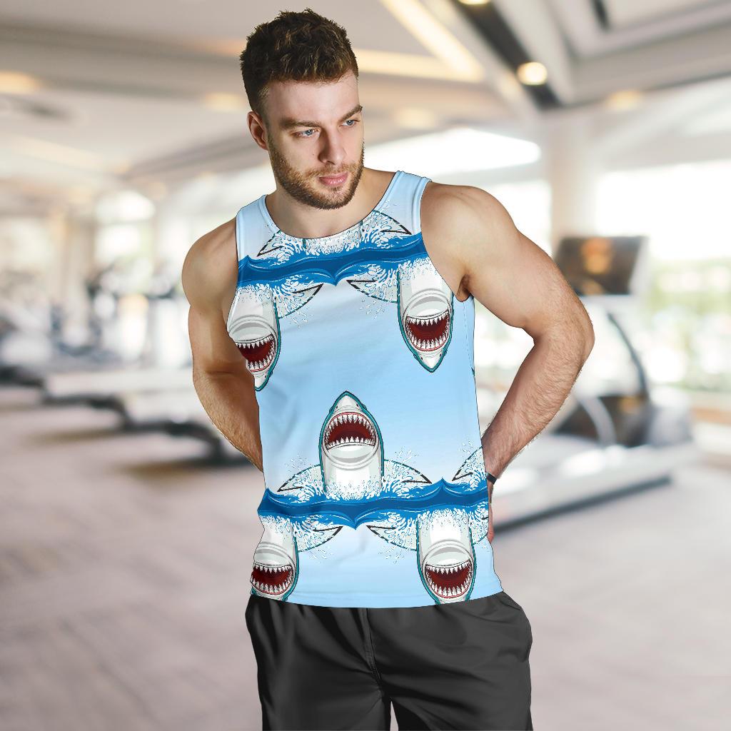 Shark Bite Men Tank Top