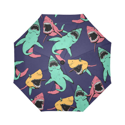 Shark Bite Pattern Automatic Foldable Umbrella