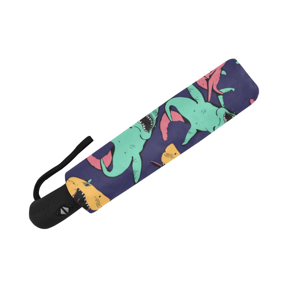 Shark Bite Pattern Automatic Foldable Umbrella