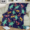 Shark Bite Pattern Fleece Blanket