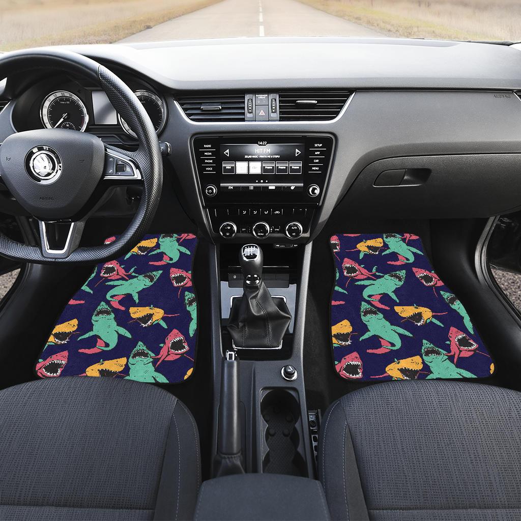 Shark Bite Pattern Front and Back Car Floor Mats