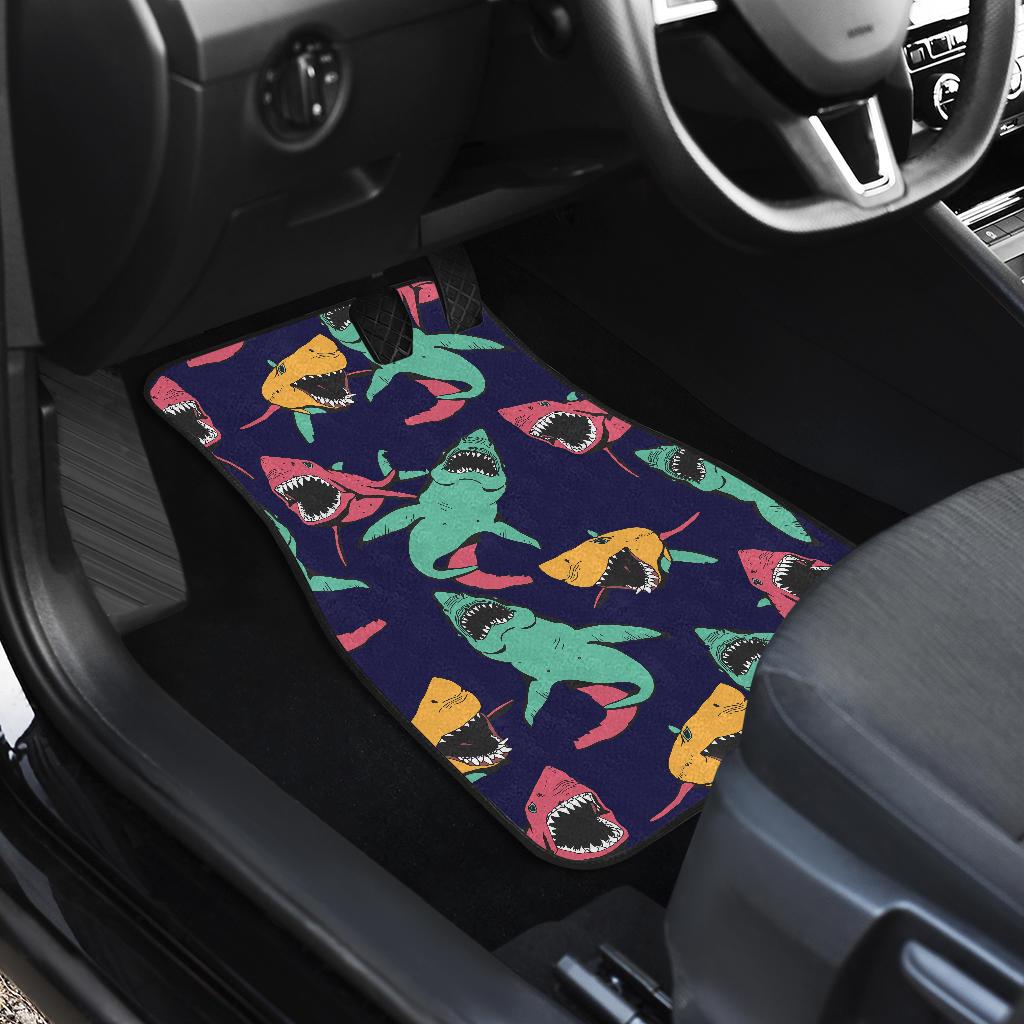 Shark Bite Pattern Front and Back Car Floor Mats