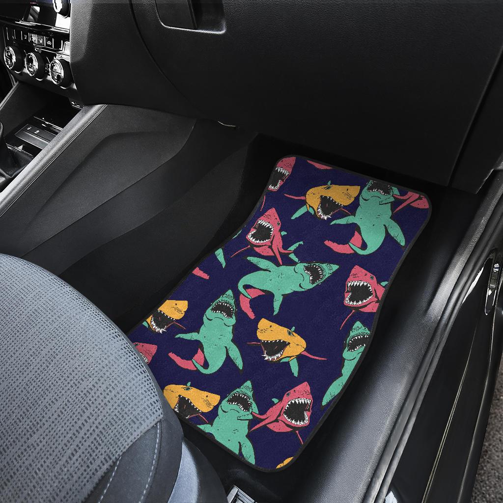 Shark Bite Pattern Front and Back Car Floor Mats