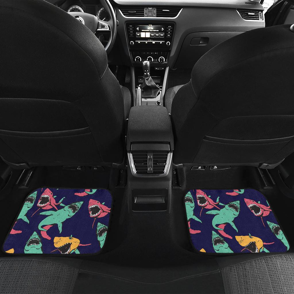 Shark Bite Pattern Front and Back Car Floor Mats