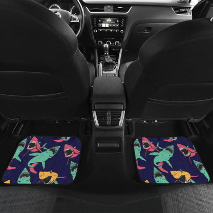 Shark Bite Pattern Front and Back Car Floor Mats