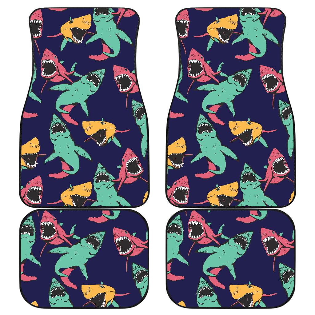 Shark Bite Pattern Front and Back Car Floor Mats