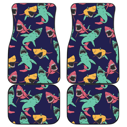 Shark Bite Pattern Front and Back Car Floor Mats