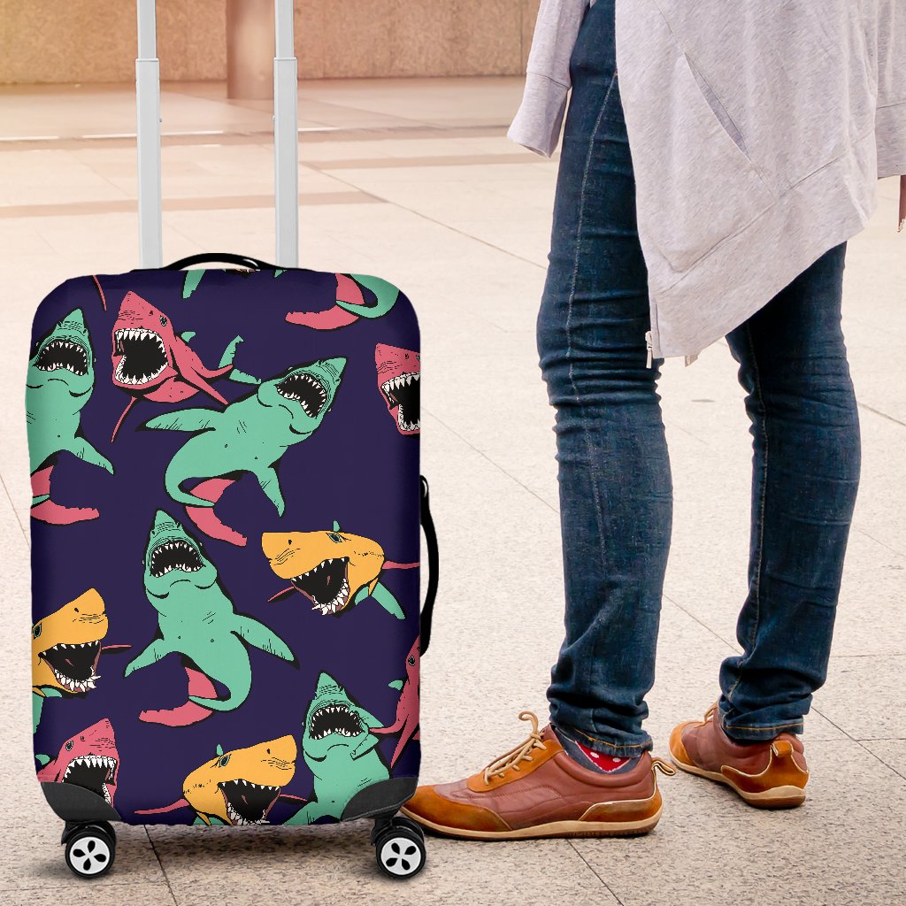 Shark Bite Pattern Luggage Cover Protector