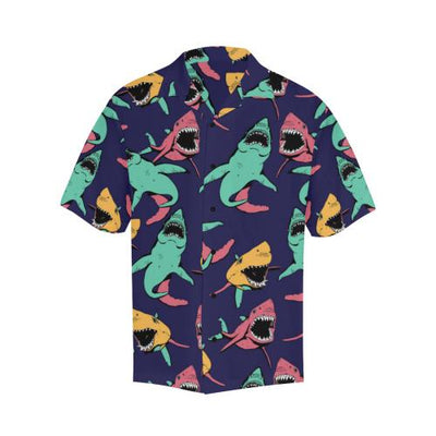 Shark Bite Pattern Men Hawaiian Shirt
