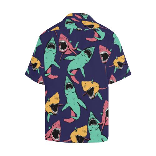Shark Bite Pattern Men Hawaiian Shirt
