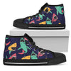 Shark Bite Pattern Men High Top Shoes