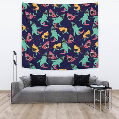 Shark Bite Pattern Tapestry