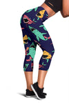 Shark Bite Pattern Women Capris