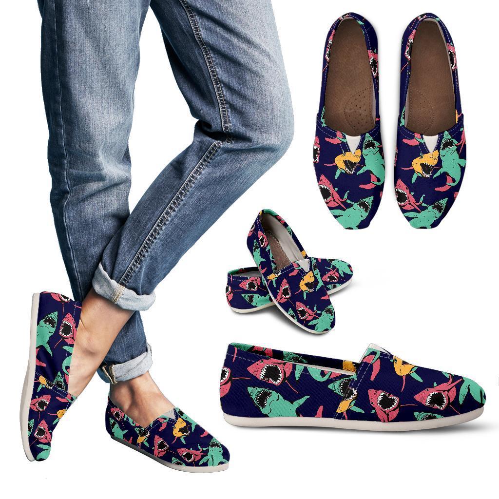 Shark Bite Pattern Women Casual Shoes-JorJune.com