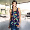 Shark Bite Pattern Women Racerback Tank Top