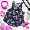 Shark Bite Pattern Women Racerback Tank Top