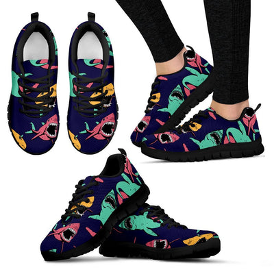 Shark Bite Pattern Women Sneakers