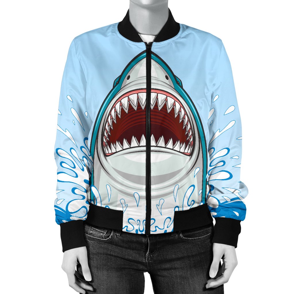 Shark Bite Women Casual Bomber Jacket