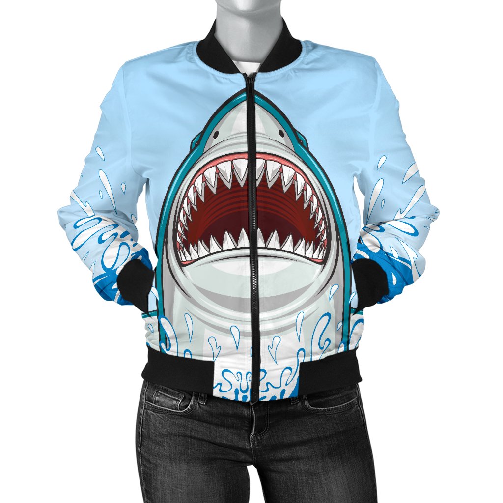 Shark Bite Women Casual Bomber Jacket