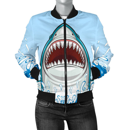 Shark Bite Women Casual Bomber Jacket