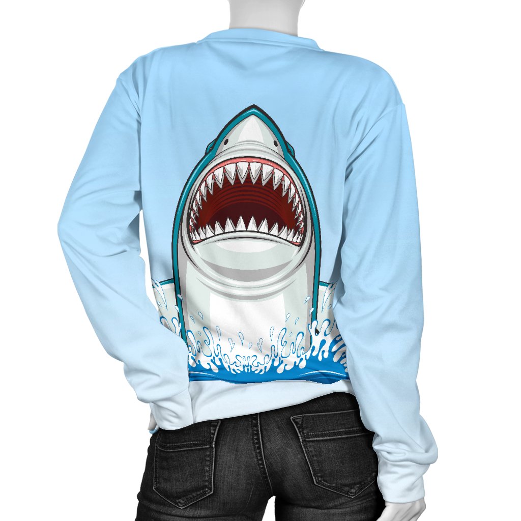Shark Bite Women Crewneck Sweatshirt