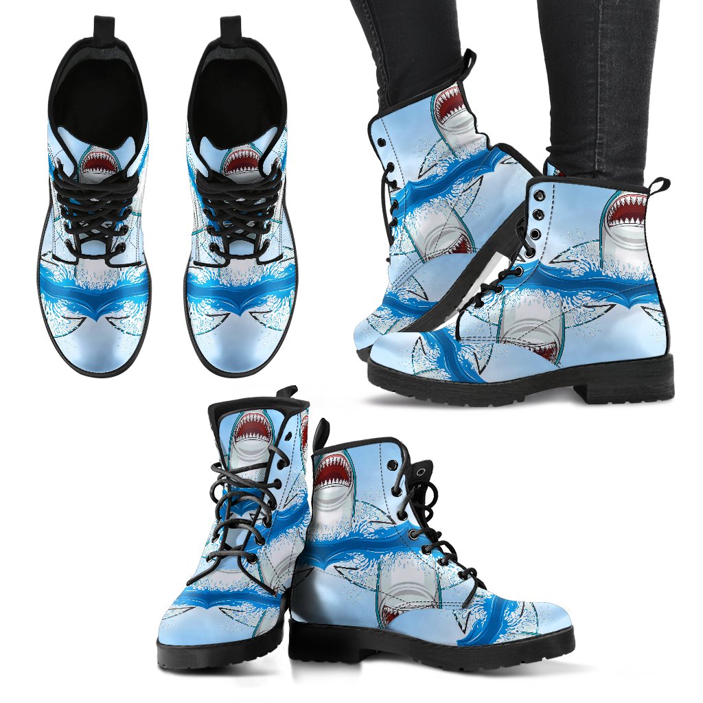 Shark Bite Women Leather Boots