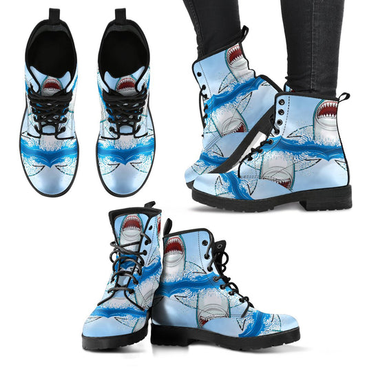 Shark Bite Women Leather Boots