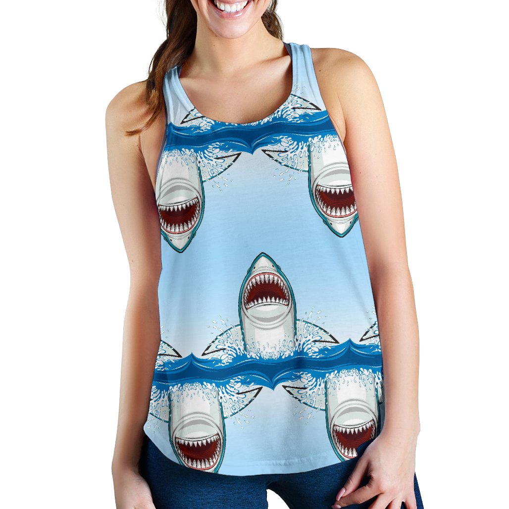 Shark Bite Women Racerback Tank Top