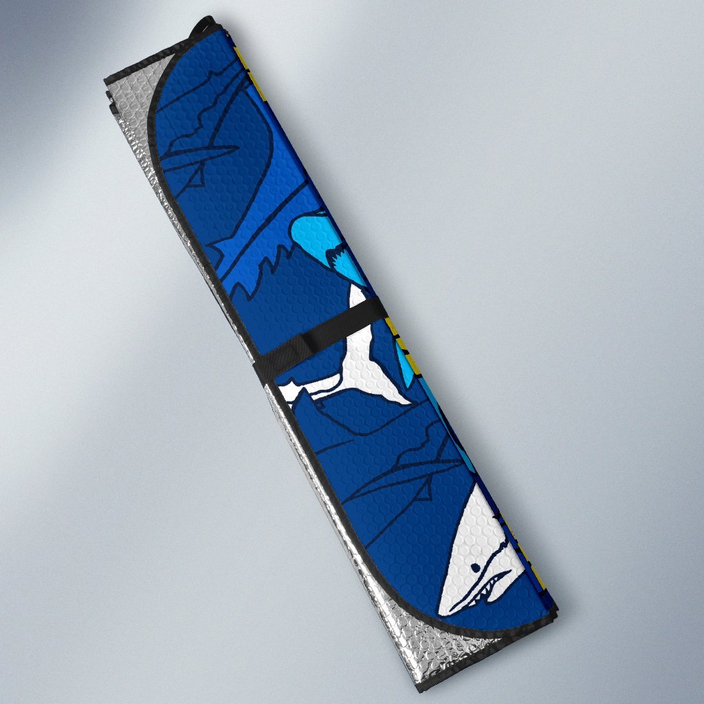 Shark Color Pattern Car Sun Shade-JorJune