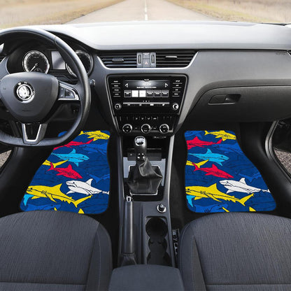 Shark Color Pattern Front and Back Car Floor Mats