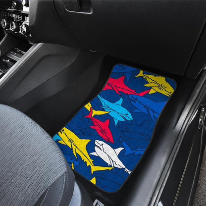 Shark Color Pattern Front and Back Car Floor Mats