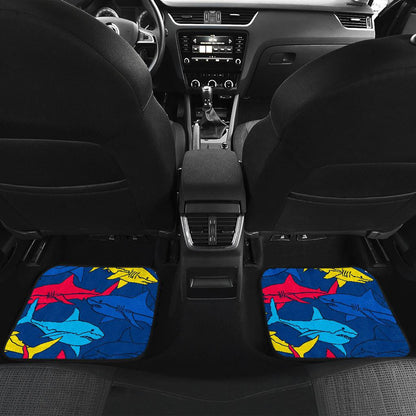 Shark Color Pattern Front and Back Car Floor Mats