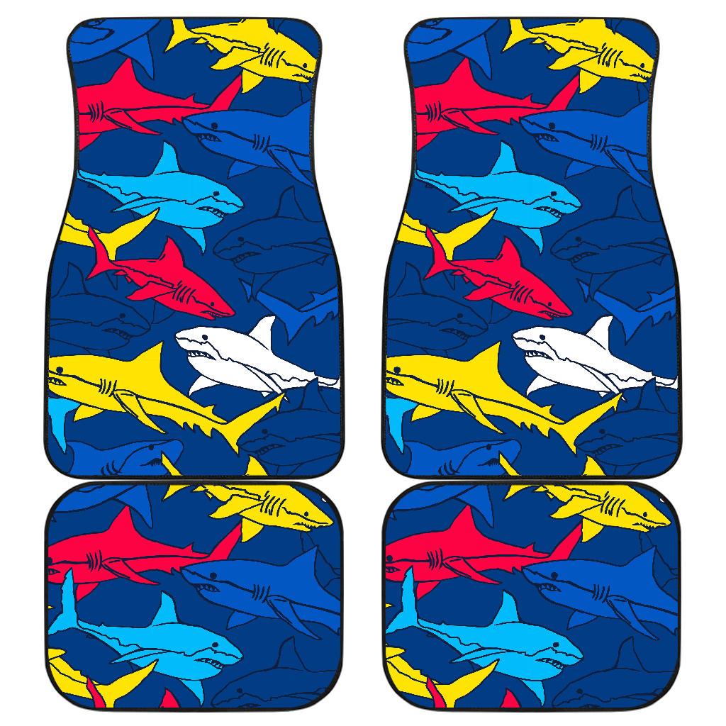 Shark Color Pattern Front and Back Car Floor Mats