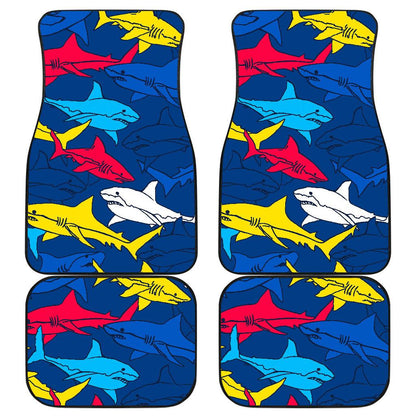 Shark Color Pattern Front and Back Car Floor Mats
