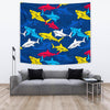 Shark Color Pattern Tapestry