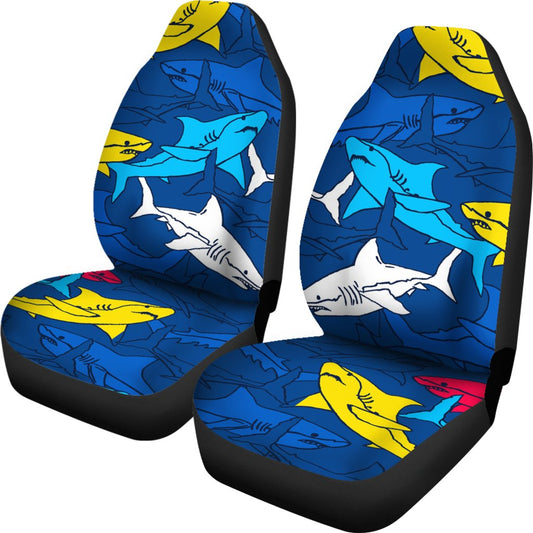 Shark Color Pattern Universal Fit Car Seat Covers