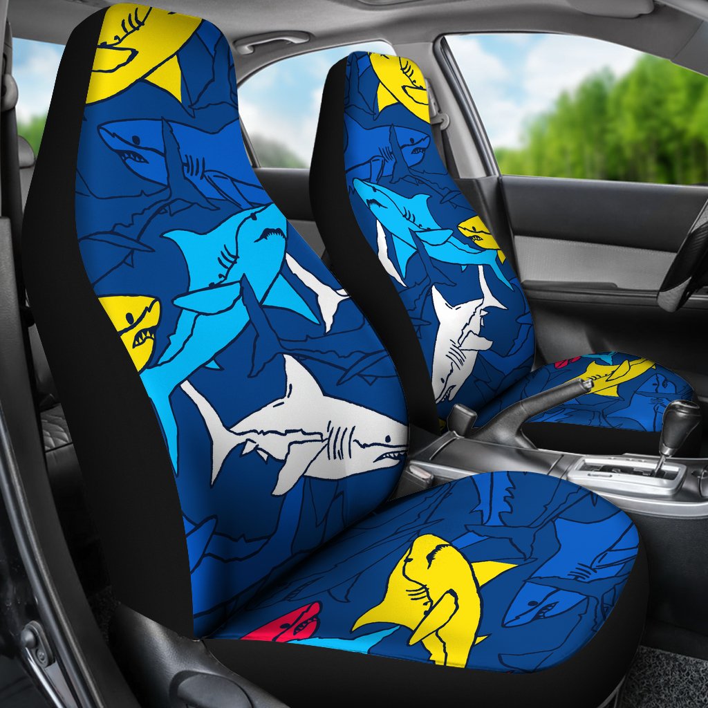 Shark Color Pattern Universal Fit Car Seat Covers