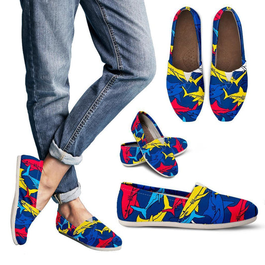 Shark Color Pattern Women Casual Shoes-JorJune.com