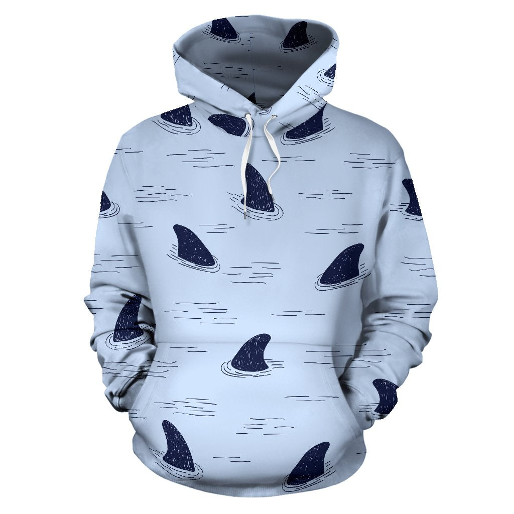 Shark Fin All Over Print Hoodie