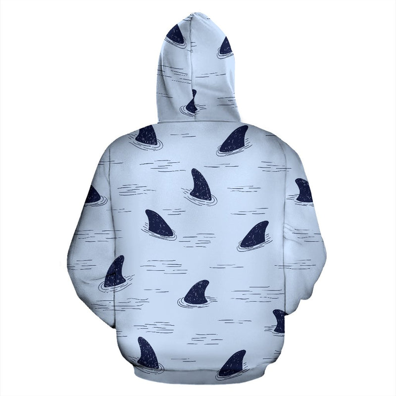 Shark Fin All Over Zip Up Hoodie