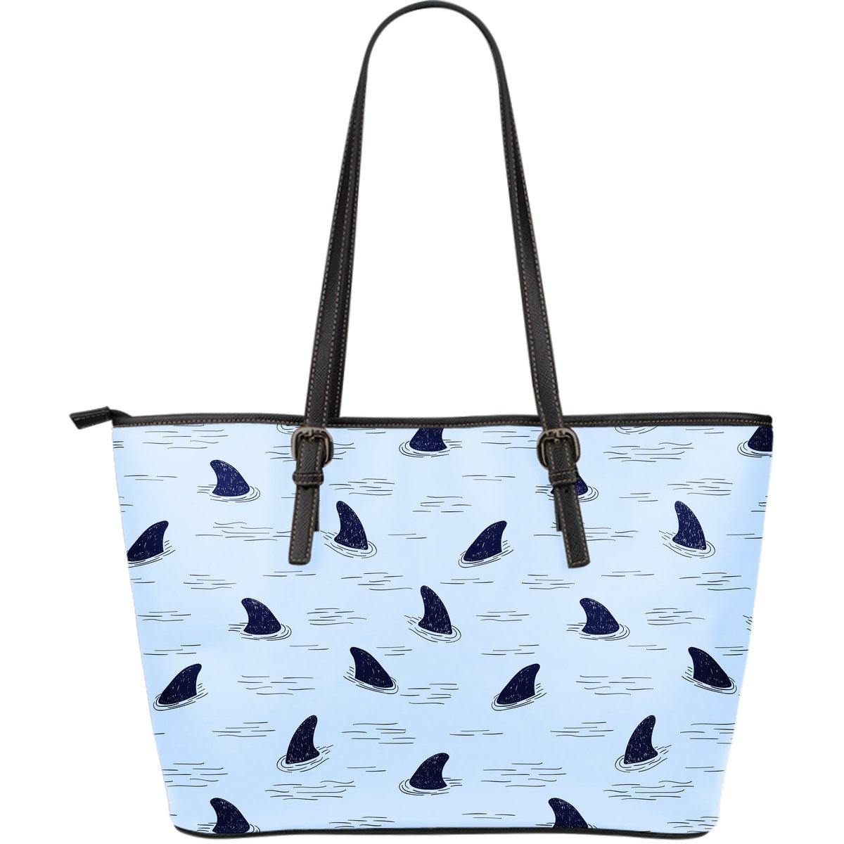 Shark Fin Large Leather Tote Bag
