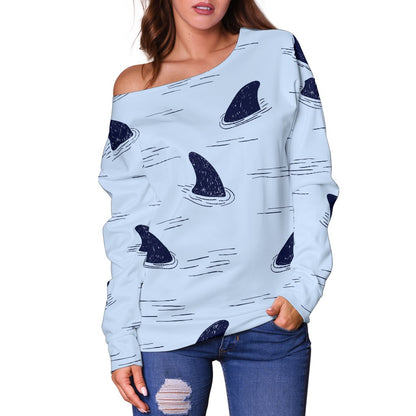 Shark Fin Off Shoulder Sweatshirt