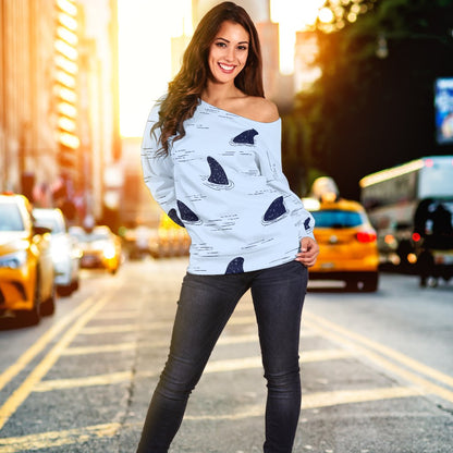 Shark Fin Off Shoulder Sweatshirt