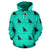 Shark Fin Pattern All Over Print Hoodie