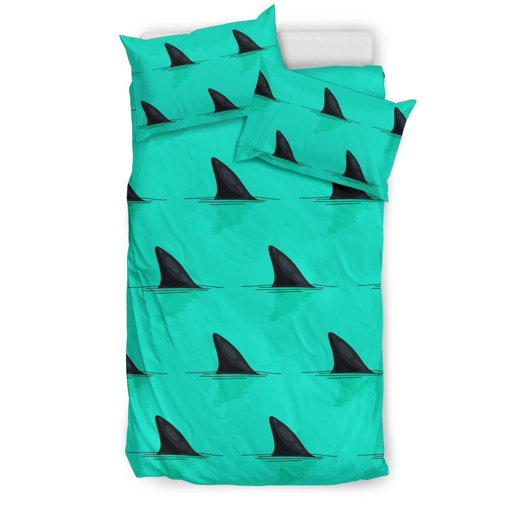 Shark fin pattern duvet cover bedding set