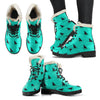 Shark Fin Pattern Faux Fur Leather Boots