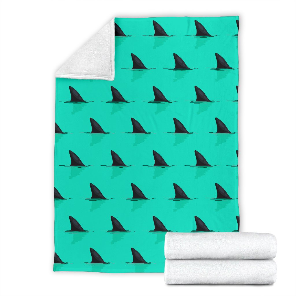 Shark Fin Pattern Fleece Blanket
