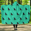 Shark Fin Pattern Hooded Blanket-JORJUNE.COM