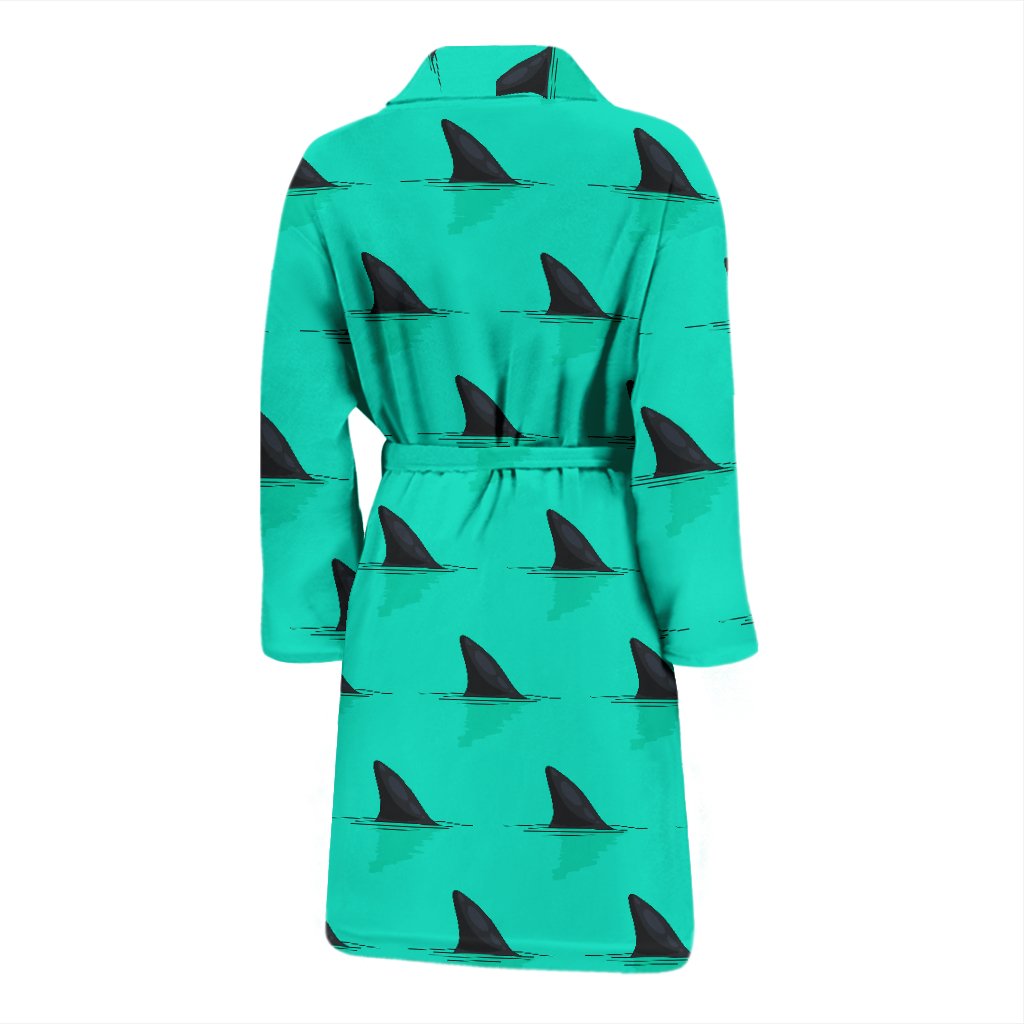 Shark Fin Pattern Men Bath Robe