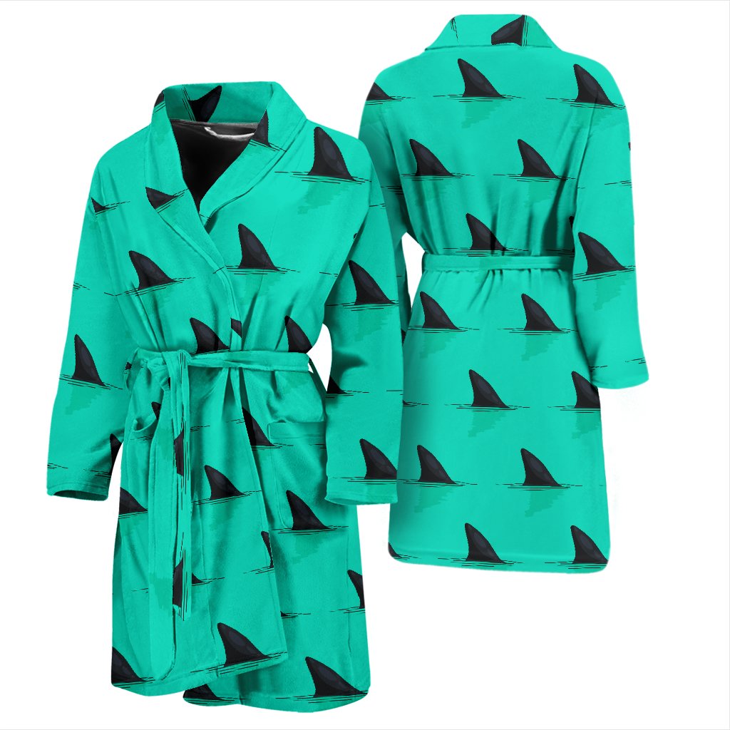 Shark Fin Pattern Men Bath Robe